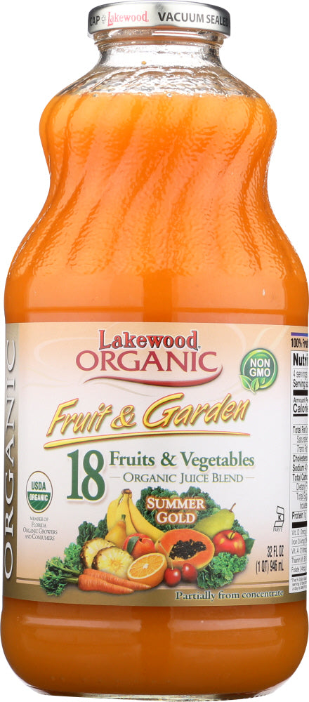 LAKEWOOD: Organic Fruit & Garden Summer Gold Juice, 32 oz