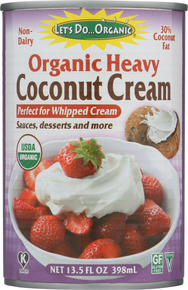 LETS DO ORGANICS: Organic Heavy Coconut Cream 30% Coconut Fat, 13.5 oz