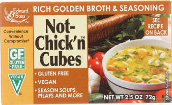 EDWARD & SONS: Not-Chick'n Natural Bouillon Cubes, 2.5 oz