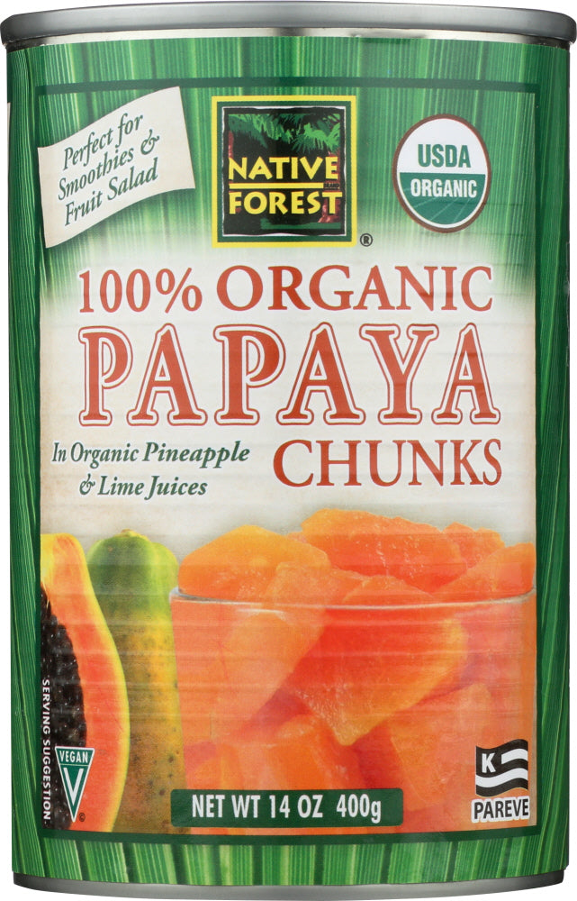 NATIVE FOREST: Papaya Chunks, 14 oz