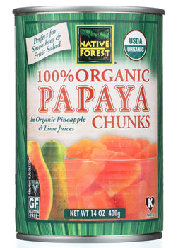 NATIVE FOREST: Organic Papaya Chunks, 14 oz