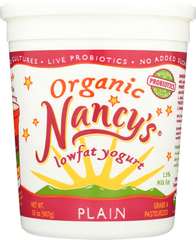 NANCY'S: Organic Lowfat Yogurt Plain, 32 oz