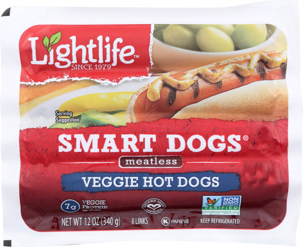 LIGHTLIFE: Smart Dogs Veggie Hot Dogs, 12 oz