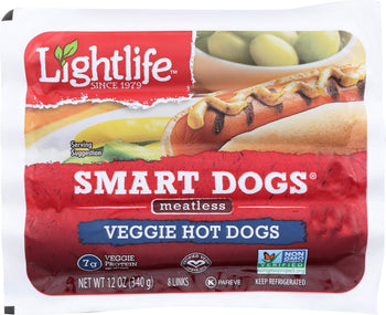 LIGHTLIFE: Smart Dogs Veggie Hot Dogs, 12 oz