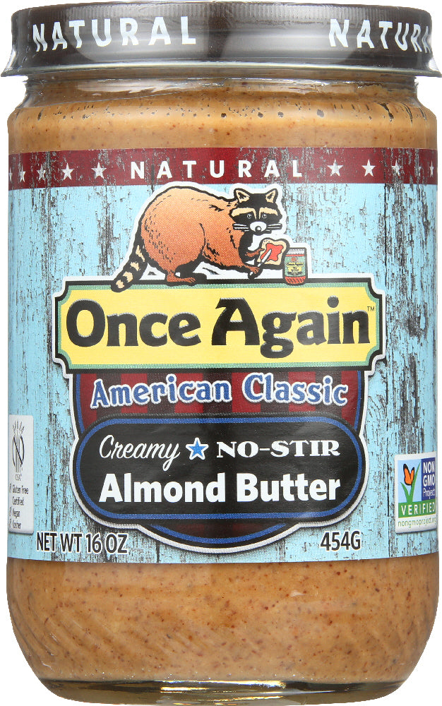 ONCE AGAIN: American Classic Almond Butter Creamy No Stir, 16 oz