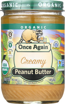 ONCE AGAIN: Peanut Butter Smooth Organic, 16 oz