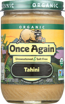 ONCE AGAIN: Organic Sesame Tahini, 16 oz