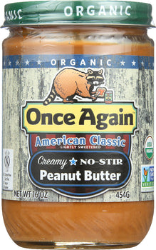 ONCE AGAIN: Peanut Butter Organic American Classic Creamy, 16 Oz