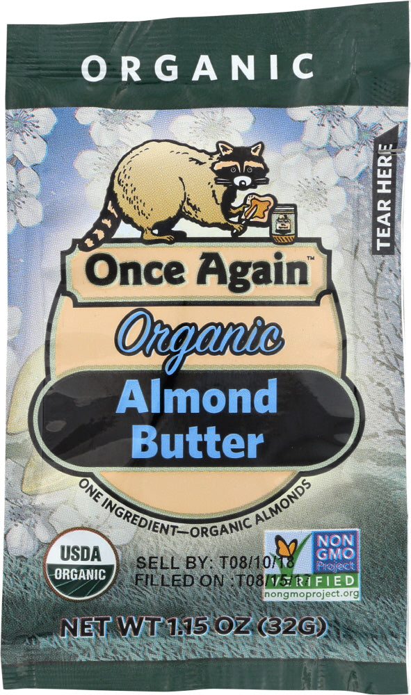 ONCE AGAIN: Creamy Almond Butter Organic Squeeze Pack, 1.15 Oz