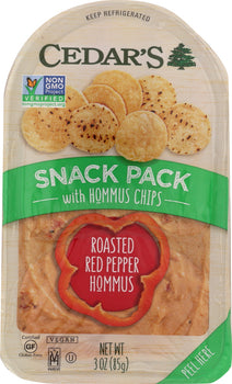 CEDARS: Roasted Red Pepper With Hummus Chips, 3 oz