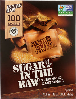 SUGAR IN THE RAW: Natural Cane Sugar 100 Packets, 16 oz