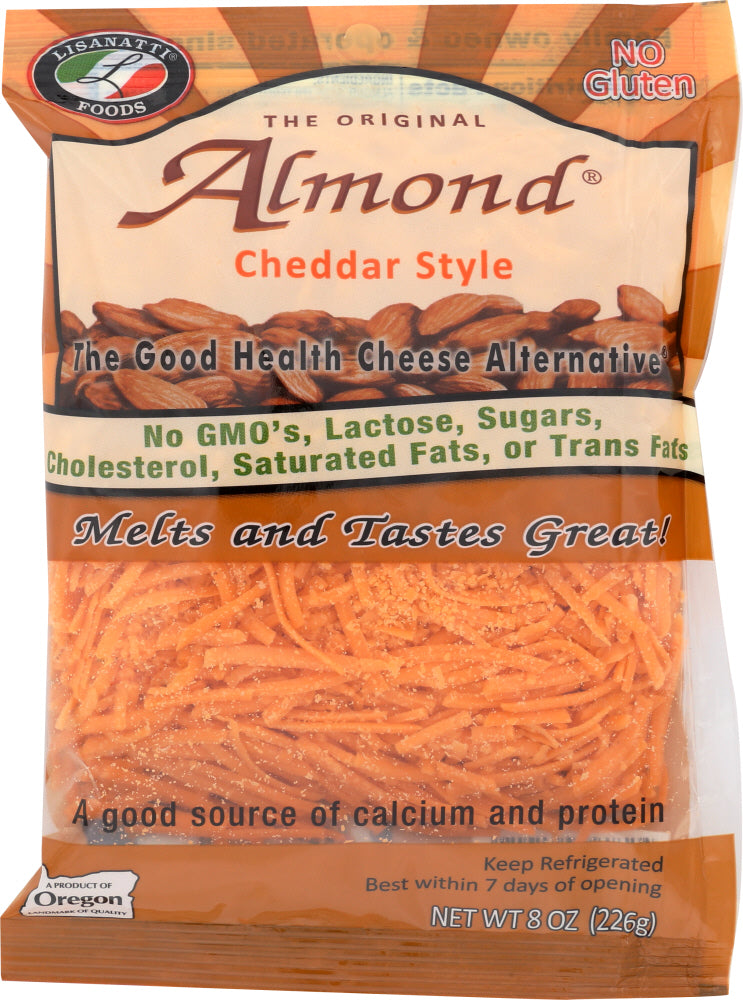 LISANATTI: Almond Cheddar Style Shredded, 8 oz