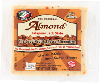 LISANATTI: Almond Jalapeno Jack Style Chunk Cheese, 8 oz