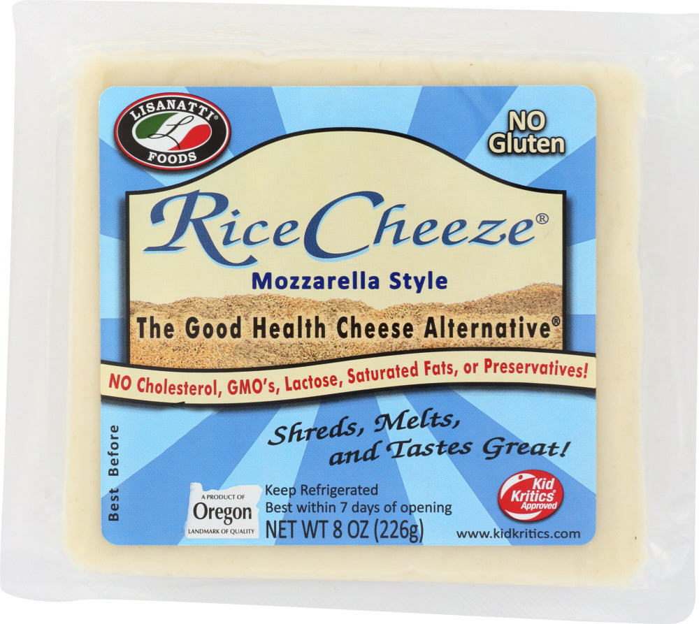 LISANATTI FOODS: Rice Cheeze Mozzarella Style, 8 oz