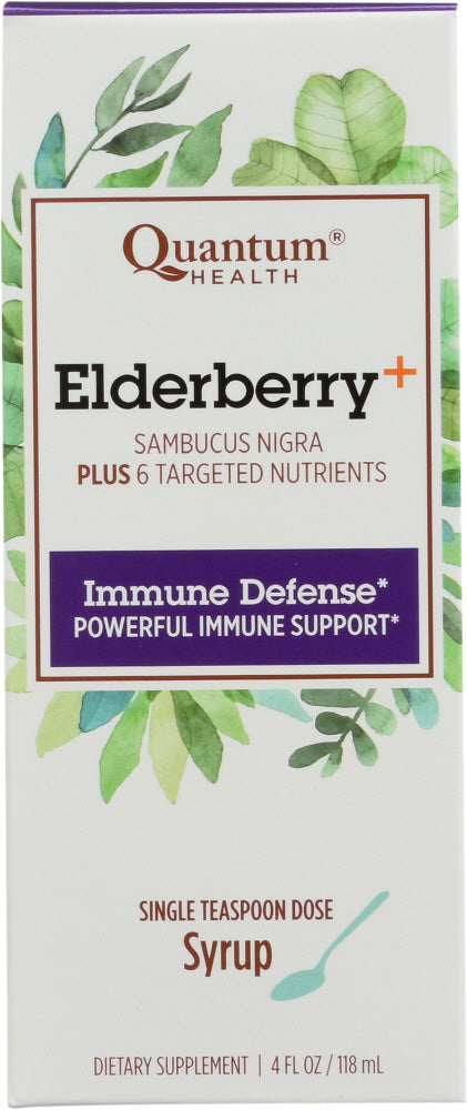 QUANTUM HEALTH: Elderberry Syrup Soothes & Quiets, 4 oz