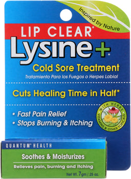 QUANTUM: Lip Clear Lysine + Cold Sore Treatment, 0.25 oz