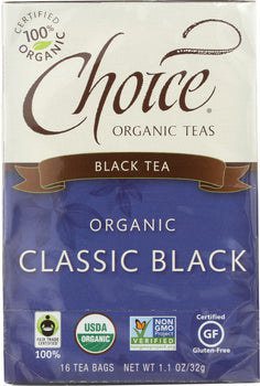 CHOICE TEA: Organic Black Tea Classic Black, 16 oz