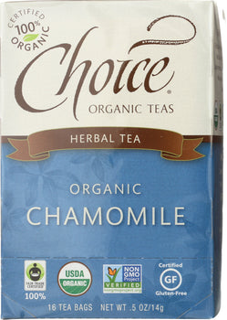 CHOICE TEA: Herbal Tea Organic Chamomile, 16 bg