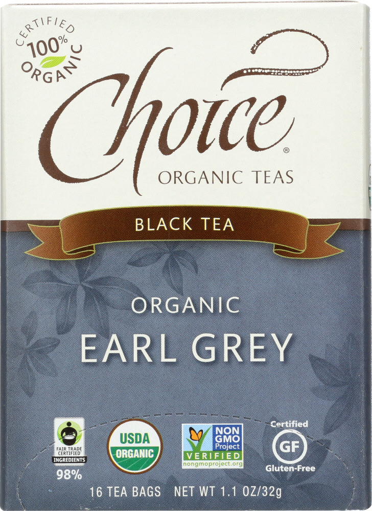 CHOICE TEA: Organic Earl Grey Tea, 16 bg