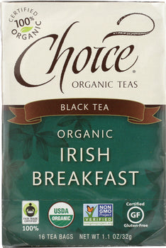 CHOICE TEA: Organic Irish Breakfast Tea, 16 bg