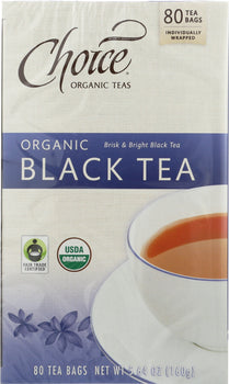 CHOICE TEA: Organic Black Tea, 80 bg