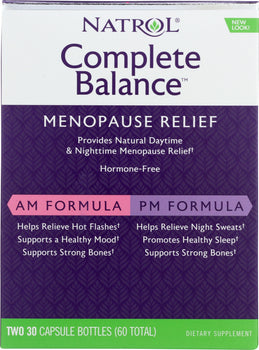 NATROL: Complete Balance for Menopause AM PM, 60 Capsules