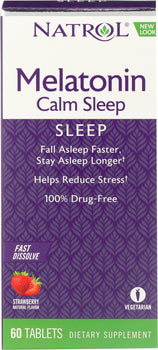 NATROL: Advanced Melatonin Calm Sleep Fast Dissolve Strawberry Flavor, 60 tablets