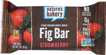 NATURE'S BAKERY: Stone Ground Whole Wheat Fig Bar Strawberry, 2 oz