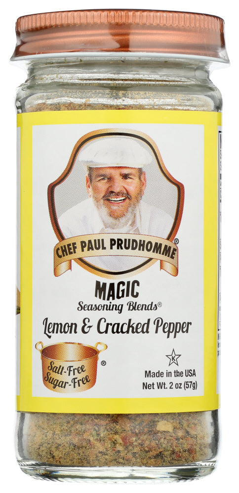 CHEF PAUL PRUDHOMME'S MAGIC SEASONING BLENDS: Lemon And Cracked Pepper, 2 oz