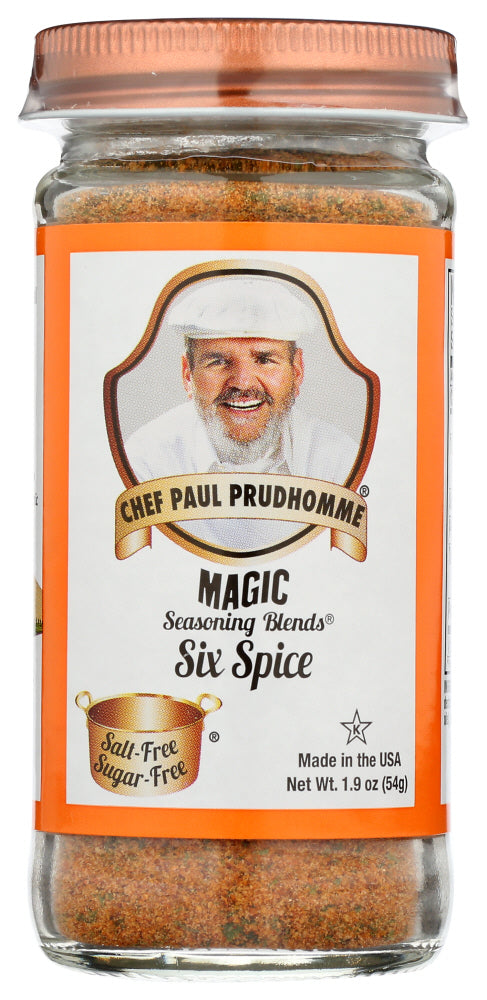 CHEF PAUL PRUDHOMME'S MAGIC SEASONING BLENDS: Blends Six Spice, 1.9 oz