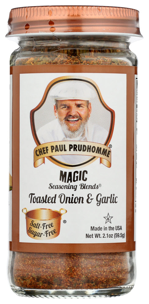 CHEF PAUL PRUDHOMME'S MAGIC SEASONING BLENDS: Toasted Onion & Garlic, 2.1 oz