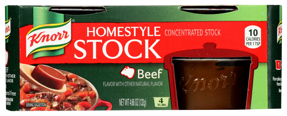 KNORR: Stock Beef Homestyle 4 Pack, 4.66 oz