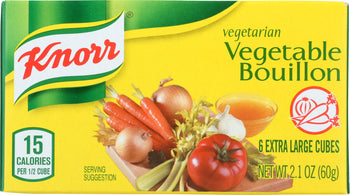 KNORR: Vegetarian Vegetable Bouillon 6 Cubes, 2.1 Oz