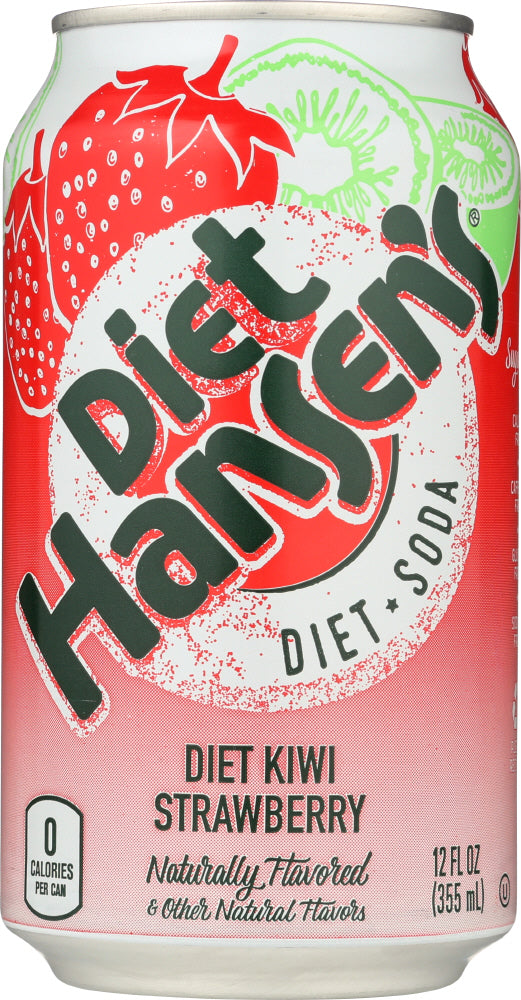 HANSEN: Diet Soda Kiwi Strawberry 6-12oz, 72 oz