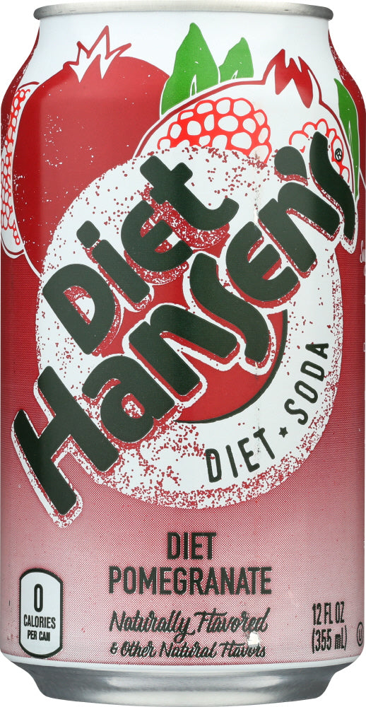 HANSEN: Diet Soda Pomegranate 6-12oz, 72 oz