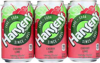 HANSEN: Cane Soda Cherry Lime 6-12oz, 72 oz