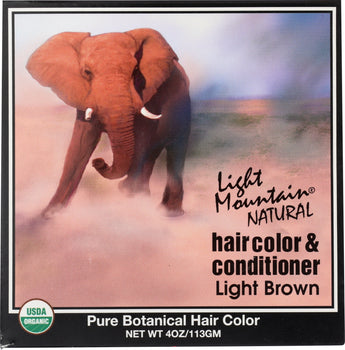 LIGHT MOUNTAIN: Natural Hair Color & Conditioner Light Brown, 4 oz