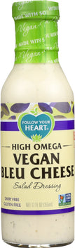 FOLLOW YOUR HEART: High Omega Vegan Bleu Cheese Salad Dressing, 12 oz