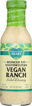 FOLLOW YOUR HEART: Reduced Fat Southwestern Vegan Ranch, 12 oz