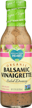 FOLLOW YOUR HEART: Organic Balsamic Vinaigrette Salad Dressing, 12 oz