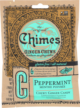 CHIMES: Peppermint Ginger Chews Bag, 5 oz