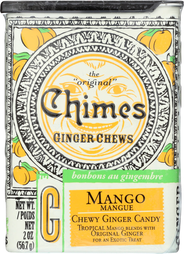 CHIMES: Mango Mangue Ginger Chews Tin Can, 2 oz