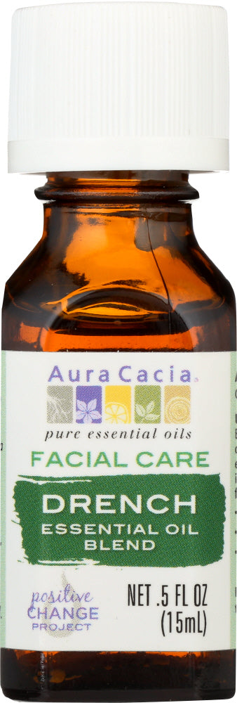 AURA CACIA: Essential Oil Facial Drench, 0.5 oz