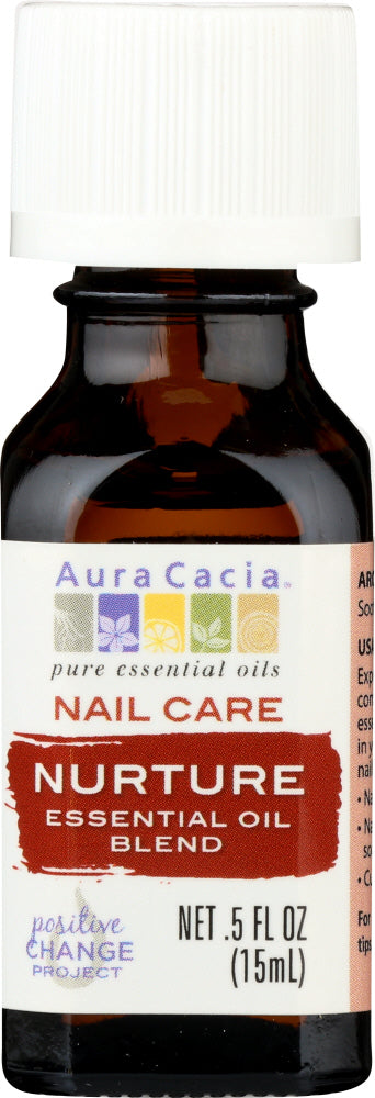 AURA CACIA: Essential Oil Nail Care Nurture, 0.5 oz