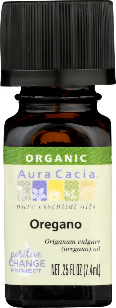 AURA CACIA: Organic Oregano Essential Oil, 0.25 oz