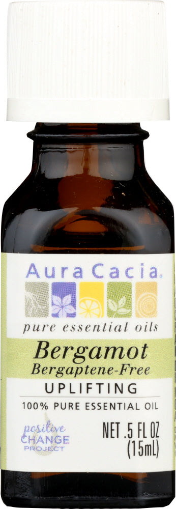 AURA CACIA: 100% Pure Essential Oil Bergamot, 0.5 Oz