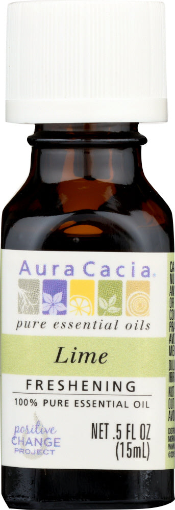 AURA CACIA: Essential Oil Lime, 0.5 oz