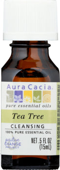 AURA CACIA: 100% Pure Essential Oil Tea Tree, 0.5 Oz