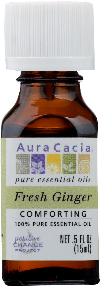 AURA CACIA: Oil Essential Fresh Ginger, 0.5 oz