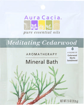 AURA CACIA: Mineral Bath Cedarwood Meditating 2.5 oz